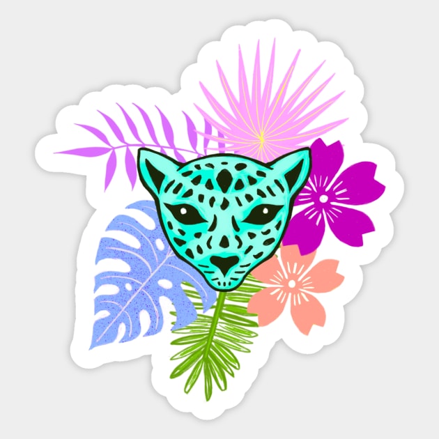 Cosmic leopards Sticker by Papergrape